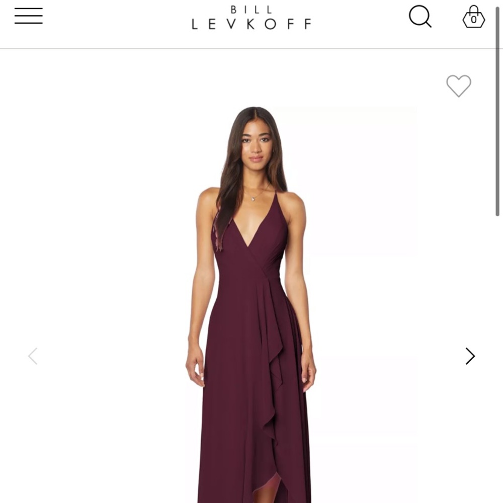 Bridesmaid dress size 6 color wine